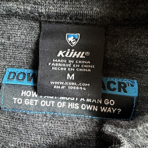 Kuhl Downhill Racr Pullover Mens M Gray Merino Wool Sweatshirt - Picture 3 of 7